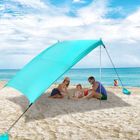 AQV Tente de Plage Portable 210 x 210CM Tissu Lycra Anti UV UPF50+, Poteaux en Aluminium avec Sac de Transport