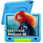 DUODUOGO Tablette pour Enfants - 8.0 Pouces - Android 13 GMS - 6 Go RAM - 128 Go ROM/TF 1 TB - Tablette Enfants avec Play store - WiFi 5G