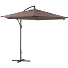 HABITAT ET JARDIN Parasol jardin déporté Alu "Ilios" - Rond - Ø 3 m - Taupe