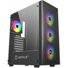 Boîtier d'ordinateur ATX - UNYKACH - Mir 100 - 4 Ventilateurs ARGB - 1 USB 2.0 - 3 USB 3.0