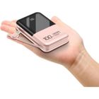 Batterie externe 10000mAh Rose, YOBON Power Bank PD 22.5W, avec Câble intégrés, Sortie Type-C, Compatible pour iphone/Samsung/Huawei