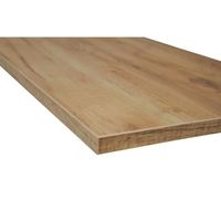 Plateau de Table POKAR en Chêne Craft Or 160x80 - Brillant - Marron - Contemporain - Design - Rectangulaire