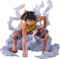 Figurine Luffy à moitié accroupie,une pièce décoration pour la maison,la voiture,guerre suprême des nations Tamashii,merveill 01
