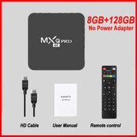 8G-128G - Boîtier Smart TV MXQ PRO S905L HD 3D, Android 11.1, 4K, lecteur multimédia avec WiFi 2.4G, sans ada