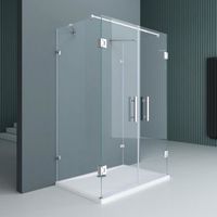 Cabine de douche 80x100cm Sogood Ravenna40 parois de douche en forme U verre de sécurité ESG transparent avec revetement NANO