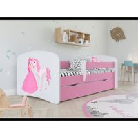 Kocot Kids Lit Babydreams princesse rose cheval sans tiroir sans matelas 140/70 - 5903271983148