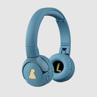 POGS Casque Audio Enfants Bluetooth - Le Gecko - Casque Solide et Pliable - Volume limité à 85 DB - Micro intégré - Bleu sans Fil