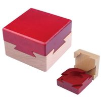 SALUTUYA Boîte de puzzle magique en bois Puzzle Box Mini 3D Casse-tête en bois Secret Compartiment Lock Box jeux jouet violet