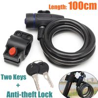 Antivol à Câble Avec Cadenas Code 3 Chiffres – 100 Cm De Solide Pour Vélo, Trottinette Ou Moto !