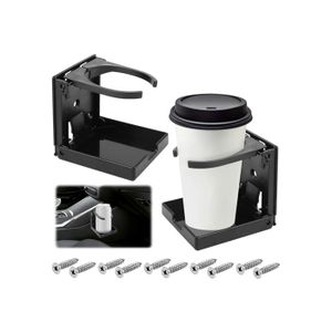 2 Porte-gobelets Pliables Réglables Pour Voiture - Installation Facile Avec Vis - Pour Voiture, Camping-car, Bateau