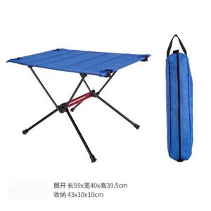 CHAISE DE CAMPING Bleu - Table de camping pliante ultralégère, Table basse portable, Table de tasse à eau, Bureau étanche en ny