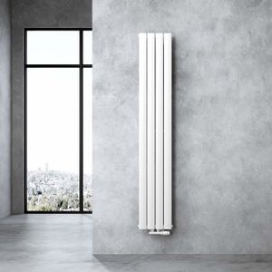 RADIATEUR À EAU CHAUDE Sogood radiateur pour chauffage central 180x31cm radiateur à eau chaude panneau monocouche design vertical blanc