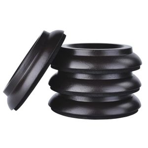 Brown KingPoint Lot de 4 patins de protection pour roulettes de piano en bois dur Piano Caster Cups 