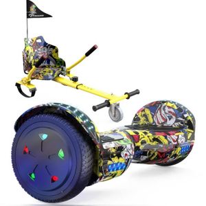 Hoverboard pour enfants de 6 à 12 ans par Rawrr Lite, scooter à équilibrage  automatique avec lumière LED infinie et haut-parleur intégré, pneus noirs,  sécurité améliorée - Bleu 