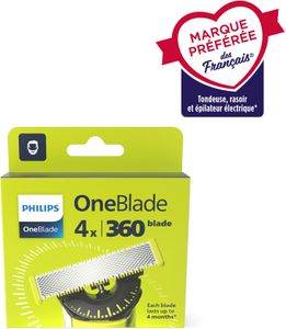 Pack De 1 à 10 Lames De Rasoir Philips OneBlade - Recharge Neuve - Longueur 30mm - Pour Cou Et Visage