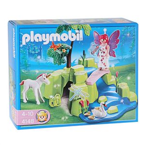UNIVERS MINIATURE Playmobil - Jardin De Fées - Princesses - 1 personnage, 7 animaux et accessoires - Mixte - A partir de 5 ans