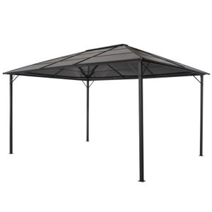 TONNELLE - BARNUM Pwshymi-Tonnelle avec toit Aluminium 4x3x2,6 m Noi