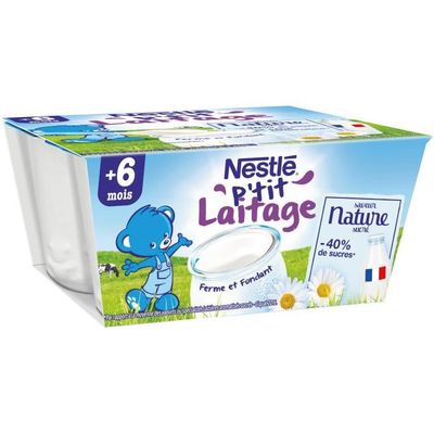 NESTLE P'tit Laitage Nature sucré 4x100G - Achat / Vente dessert