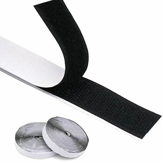 Velcro Autocollant Double Face 5x5cm - Lot De 10 Ronds - Adhésif Puissant Réutilisable - Pour Bricolage Et Ménage