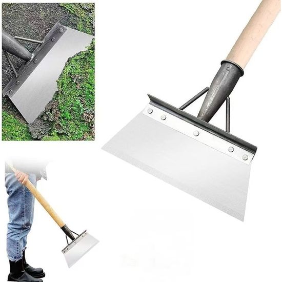 Pelle De Nettoyage Multifonction Nsiwem - 28x27.5 Cm - Acier Au Manganèse - Pour Désherbage, Décapage, Jardinage
