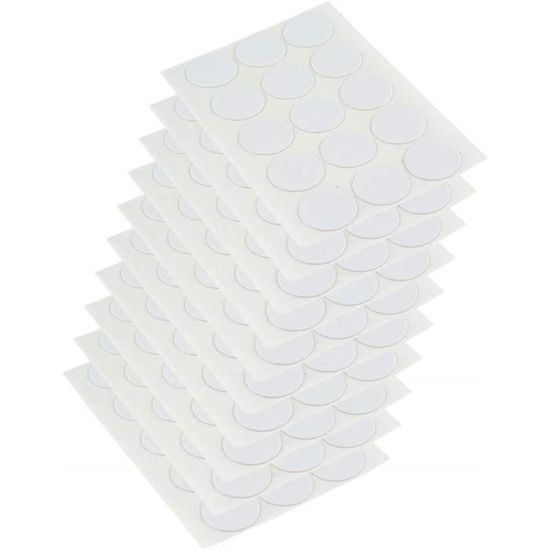388 Pièces Blanc Cache Vis Adhesif Kit, 12mm/21mm Autocollants Cache Vis, Cache Trou Pour Meubles Armoires Tiroir