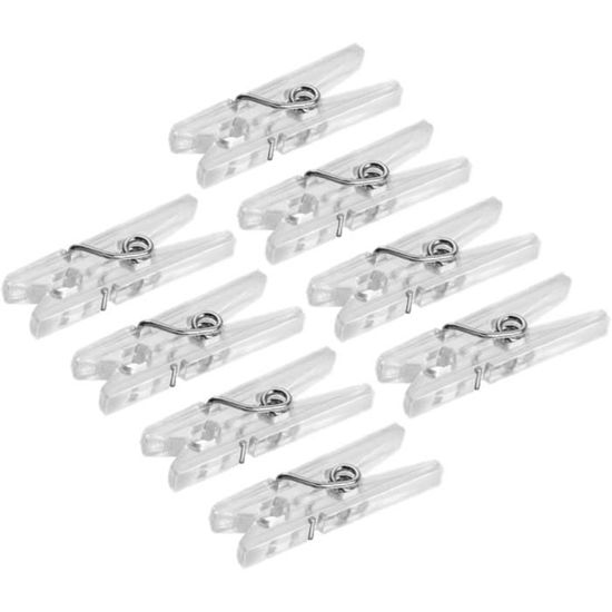 100 Pinces à Clip Pliantes En Plastique Blanc - Pour Porte-clés, Badges, Cartes, Connexion D'accessoires
