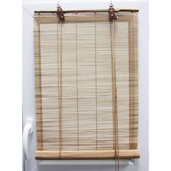 Store enrouleur bambou Naturel 120x180cm Style zen et nature