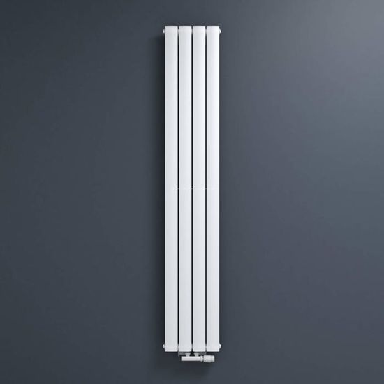 Radiateur à Eau Chaude Mural Mai & Mai FV Blanc 180x31 cm en Acier Design Vertical