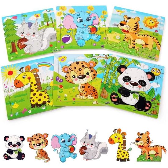 Puzzle Montessori Jouet Montessori Laçage En Bois Pour Enfants 3+ - 4