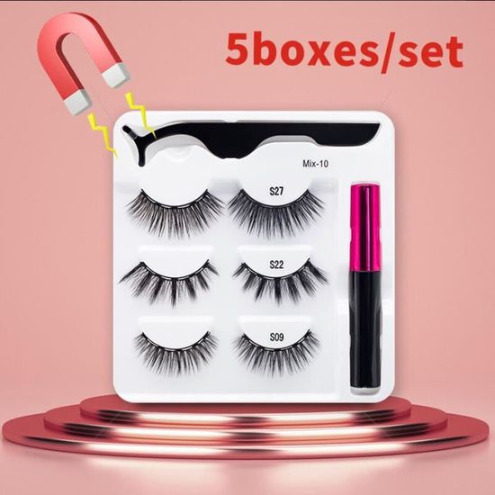 Paire De Faux Cils Magnétiques + Eyeliner