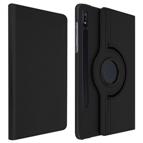 Étui Samsung Galaxy Tab S5e 360° - Housse Protection Complète Avec Support, Noir Similicuir