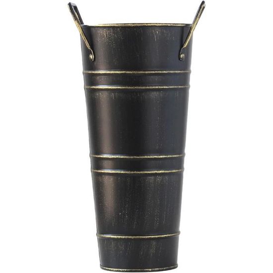 Porte-parapluie Vintage En Métal Avec Seau - Décoratif Et Pratique - Pour Maison, Salon, Bureau - Noir Ou Blanc