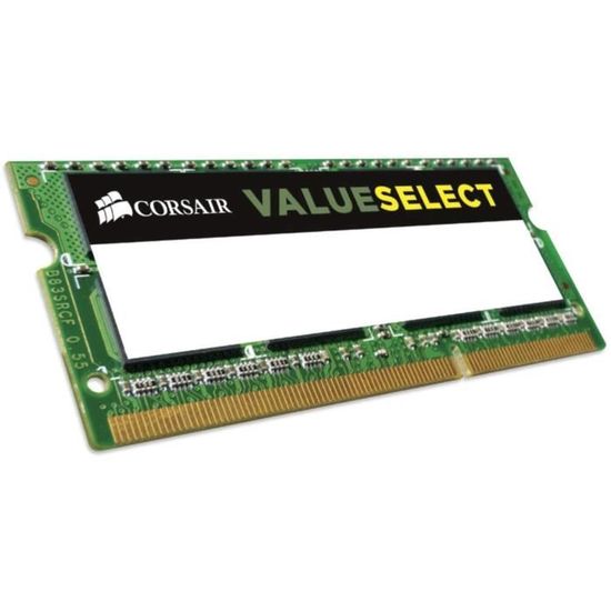 Mémoire RAM - CORSAIR - ValueSelect DDR3L - 4GB 1x4GB DIMM - 1600 MHz  - 1.35V (CMSO4GX3M1C1600C)