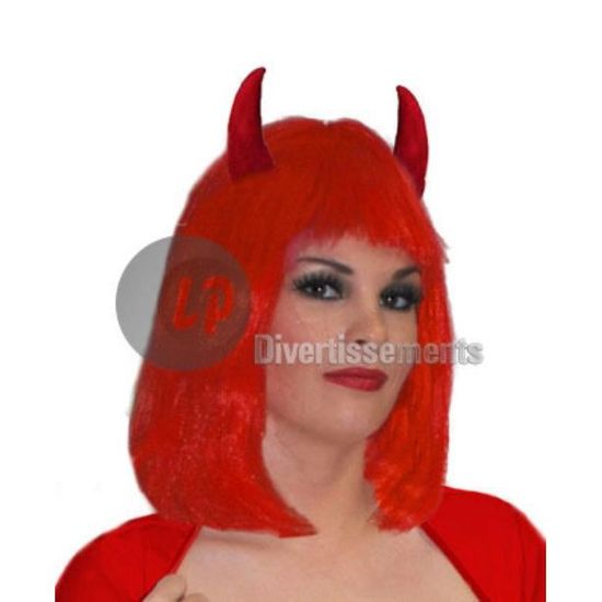 perruque diable rouge