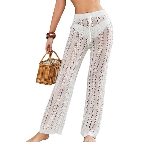 Pantalon plage crochet top