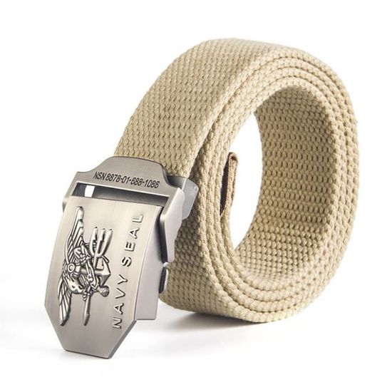 Ceinture Tactique En Nylon Réglable Pour Homme - Boucle Auto Sans Trou, Taille 80-130cm, Idéale Randonnée, Voyage, Quotidien