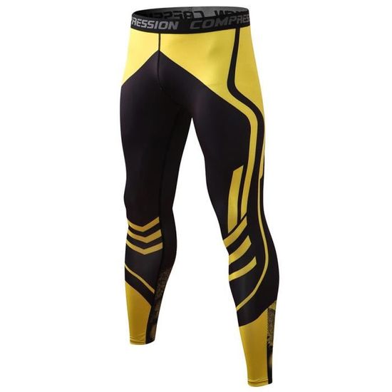 NuCamper Pantalon De Compression Hommes, Long Leggings De Sport, Base Layer Collant Running Avec Poches, Séchage Rapide, Respirant, Pour La Course à Pied, Le Cyclisme, l'Entraînement, La Gym