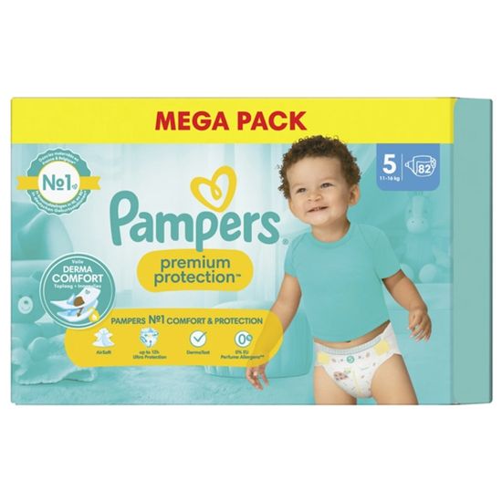 82 Couches Premium Protection Taille 5, 11kg 16kg, Pampers