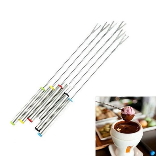 Fourchettes à Fondue Lot De 12 | Acier Inoxydable 24cm | Pour Chocolat, Fromage, Barbecue