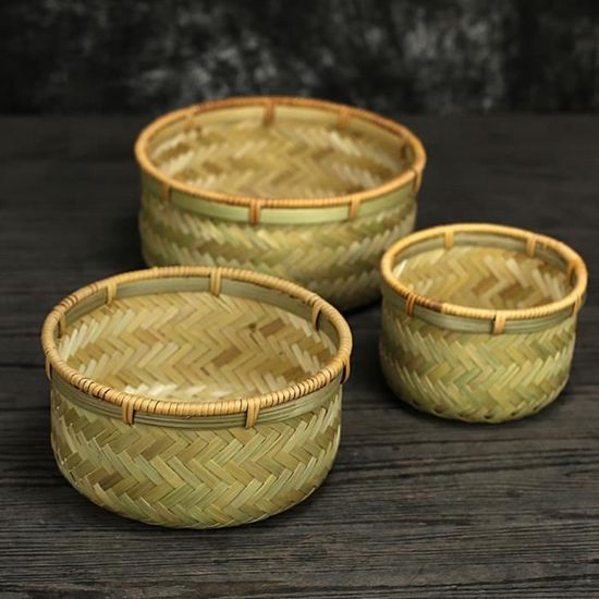Panier En Osier Avec Couvercle - Grand Conteneur De Rangement Pour Maison, Pique-nique, Champignons - 31x19x23 Cm - Idéal Cadeau