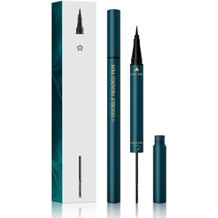 Mascara Eyeliner à double extrémité, Mascara et crayon pour les yeux 4D