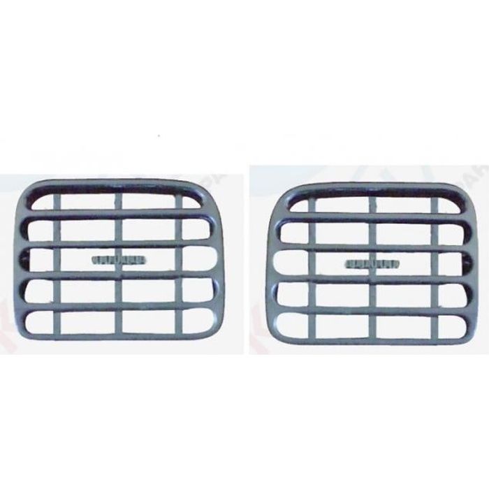 2 X Grille De Ventilation , Bouche d'air aération Panneau central Gauche - Droite Grise adapatable Renault Clio II
