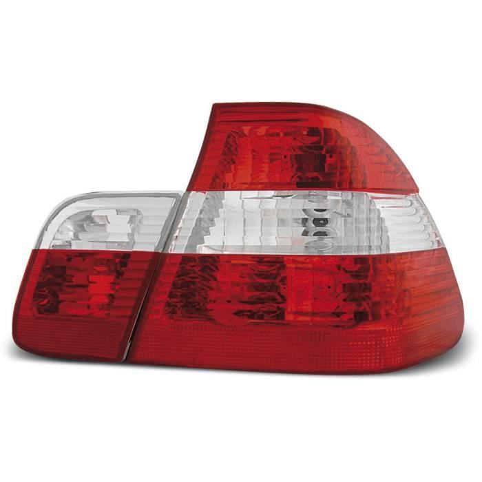 Paire de feux arriere BMW serie 3 E46 berline 01-05 rouge blanc (M22)