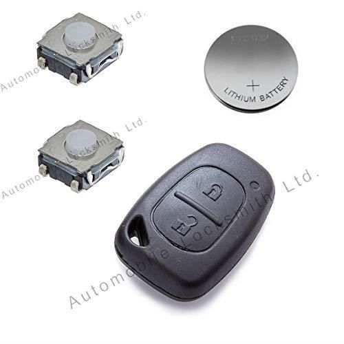 DIY - Kit Réparation pour Opel Renault Nissan 2 Bouton Télécommande Clé Remise à Neuf