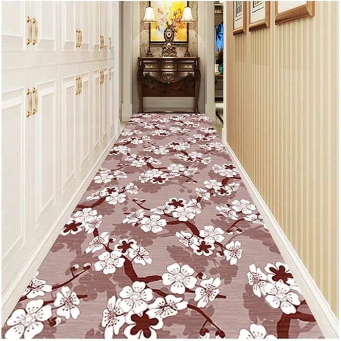 TAPIS DE PASSAGE Tapis Couloir Passage Tapis Sol À Motif Floral 3D Antidé rapant Protecteur Sol Poils Bas Doux po239