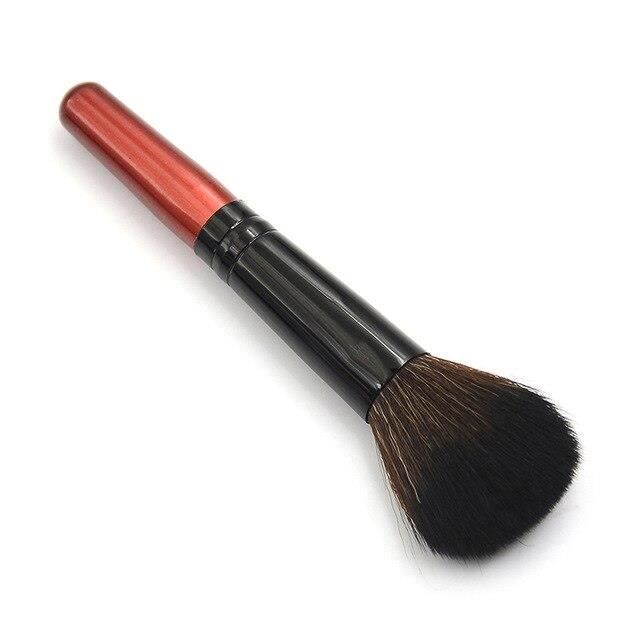 L1190 Mode 1PC femmes pinceaux en bois fond de teint cosmétique Blush sourcil brosse maquillage brosse ensembles outils*Wine red len