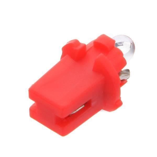 10x AMPOULE LED COMPTEUR TABLEAU DE BORD B8-5D B8.5D T5 Support TUNING Rouge L03404
