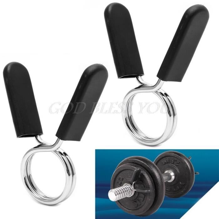 Barbell serrure 2 pièces 28mm haltère gymnastique barre de levage de poids haltère serrure pince ressort collier Clips l CC8041