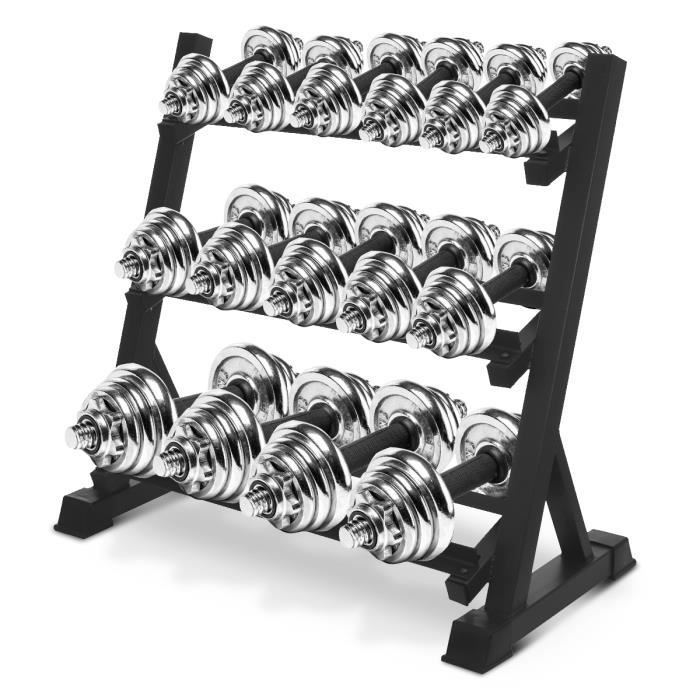 Rack de Rangement Pour Poids Support pour Haltères 3 niveaux standard