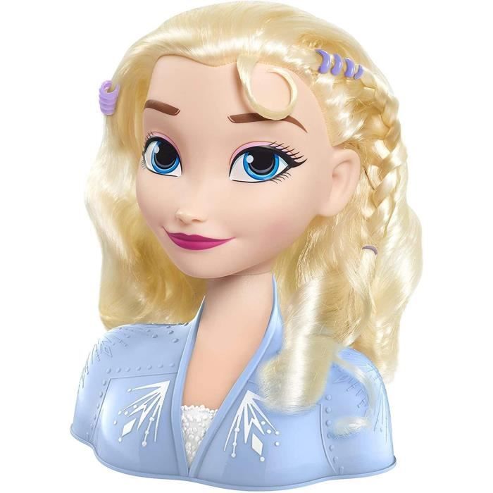 La Reine des Neiges 2 Elsa, Tête à Coiffer Basic, 14 Accessoires de Coiffure Inclus, Jouet pour Enfants dès 3 Ans FRND2000 20 x[132]